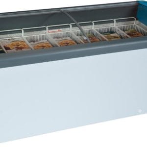 ZAMRZIVAČ SA ZAKRIVLJENIM STAKLENIM KLIZNIM POKLOPCEM NF 171